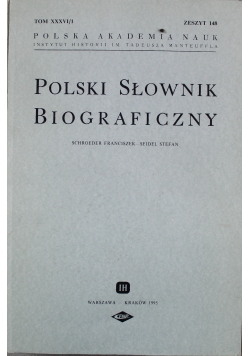 Polski Słownik Biograficzny Zeszyt 148