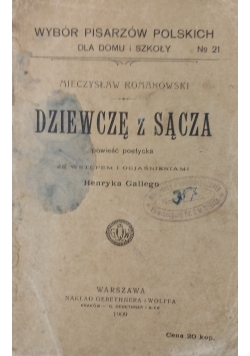 Dziewczę z Sącza, 1909 r.