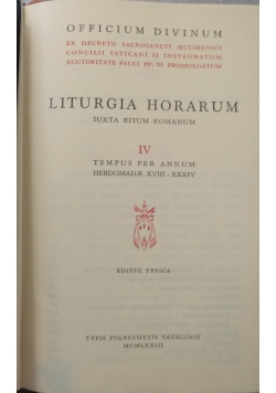 Liturgia horarum Tom IV