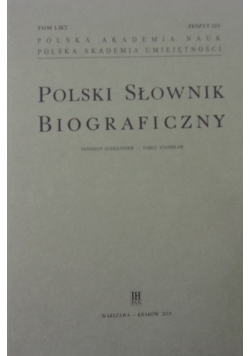 Polski Słownik Biograficzny Zeszyt 213