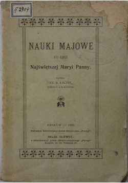 Nauki Majowe,1908 r.