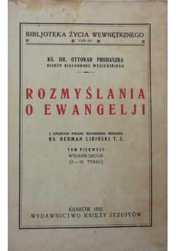 Rozmyślania o Ewangelji, 1931r.