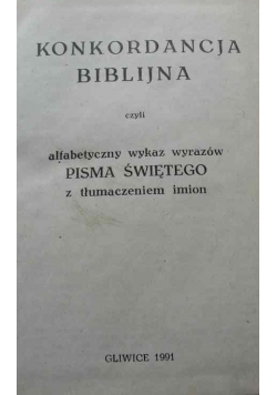 Konkordancja Biblijna reprint z 1939 r.