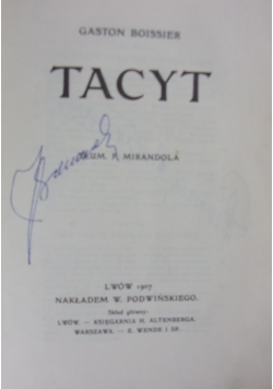 Tacyt, 1907r