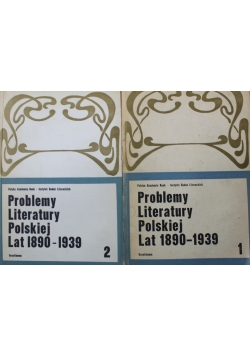Problemy literatury polskiej lat 1890 1939 tom 1 i 2