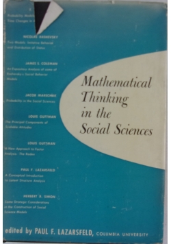 Mathematical thining in the social sciences