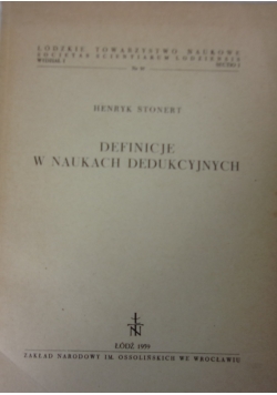 Definicje w naukach dedukcyjnych