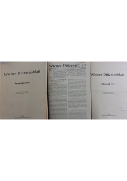 Wiener Diozesanblatt zestaw 3 książek
