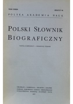 Polski Słownik Biograficzny Zeszyt 95