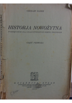 Historja nowożytna,1928r.
