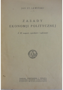 Zasady ekonomji politycznej, 1923 r.