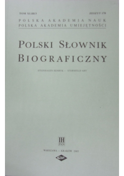 Polski słownik biograficzny, zeszyt 178