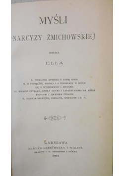 Myśli Narcyzy Żmichowskiej, 1901 r.