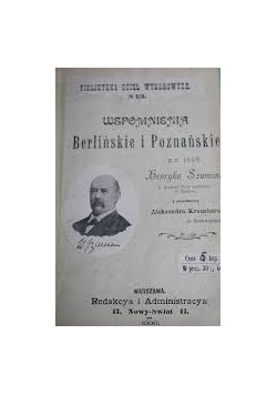 Wspomnienia Berlińskie i Poznańskie, 1900 r.
