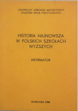 Historia najnowsza w polskich szkołach wyższych
