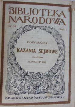 Kazania Sejmowe ,1925r.
