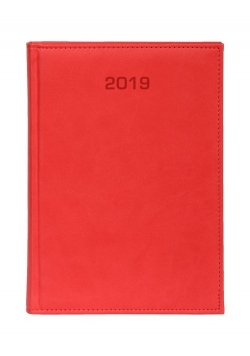 Kalendarz 2019 A5 dzienny Vivella czerwony