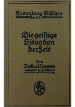 Die geistige Situuation der Zeit,1931r.