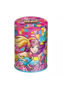 Skarbonka metalowa okrągła Barbie Video Games
