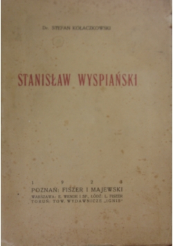 Stanisław Wyspiański, 1923r.