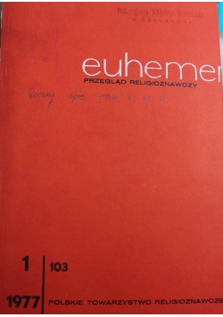 Euhemer przegląd religioznawczy nr od 1 do 4 1977 r.