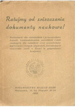 Ratujmy od zniszczenia dokumenty naukowe!