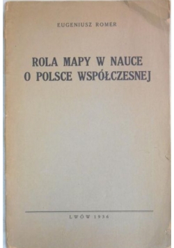 Rola mapy w nauce o Polsce współczesnej, 1936 r.