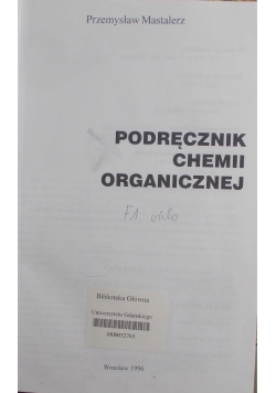 Podręcznik chemii organicznej