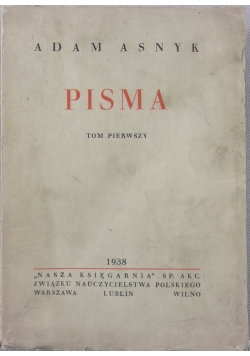 Pisma, tom 1, 1938 r.