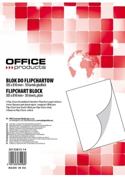 Blok do flipchartow 585x810 gładki 50 kartek