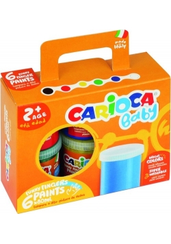 Farba do malowania palcami 80ml Carioca temper 6 kolorów