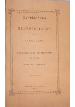 Handelingen en Mededeelingen ,1873r.