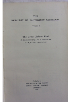 The Haraldry of Canterbury Cathedral, 1947 r.