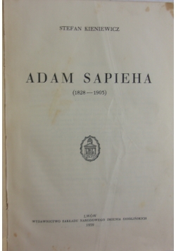 Adam Sapieha 1828-1903, 1939r.