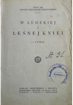 W ludzkiej i leśnej kniei 1924 r.
