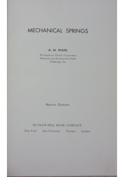 Mechanical springs