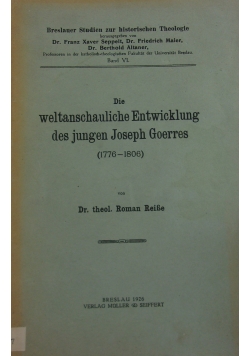 Die wltanschauliche Entwicklung des jungen, 1926 r.