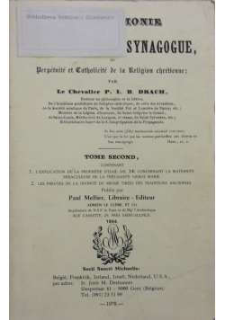 De L'Harmonie entre L'eglise et la Synagogue