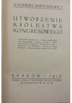 Utworzenie królestwa kongresowego, 1916 r.