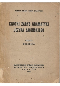 Krótki zarys gramatyki języka łacińskiego, 1946r.