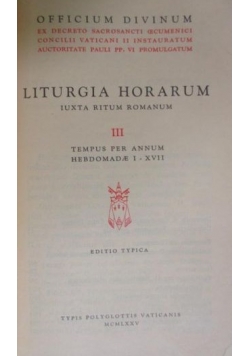 Liturgia Horarum III