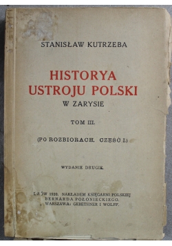 Historya ustroju Polski w zarysie Tom IV 1920 r