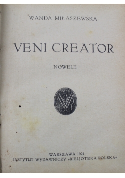 Veni Creator 1921 r.