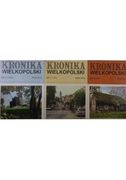 Kronika Wielkopolski nr 1, 3 i 4, zestw trzech książek