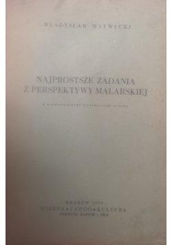 Najprostsze zadania z perspektywy malarskiej ,1950 r.