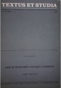 Liber de instructione simplicium sacerdotum