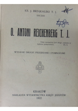 O.Antoni Reichenberg T.J.,1922r.
