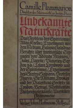 Unbekannte naturkrafte, 1908