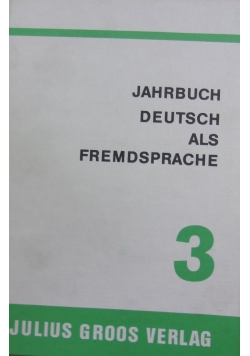 Jahrbuch deutsch als fremdsprache 3