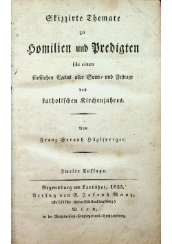 Skizzierte Themate zu Homilien und Predigten 1835r